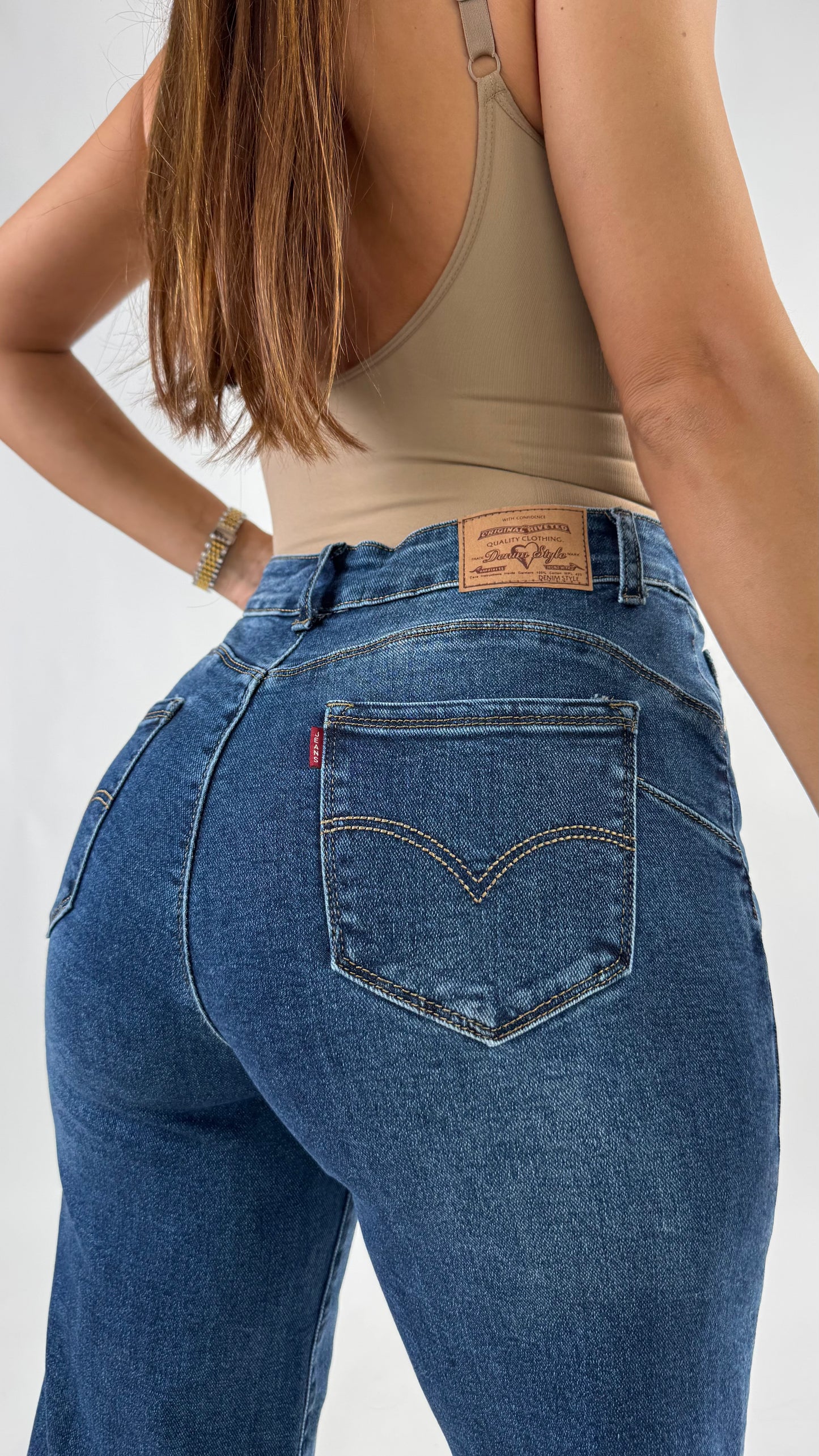 Jeans wide leg push up