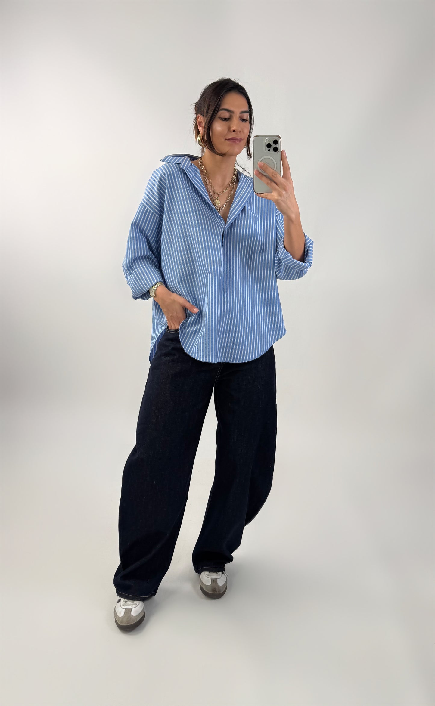Camisa Listas Oversize