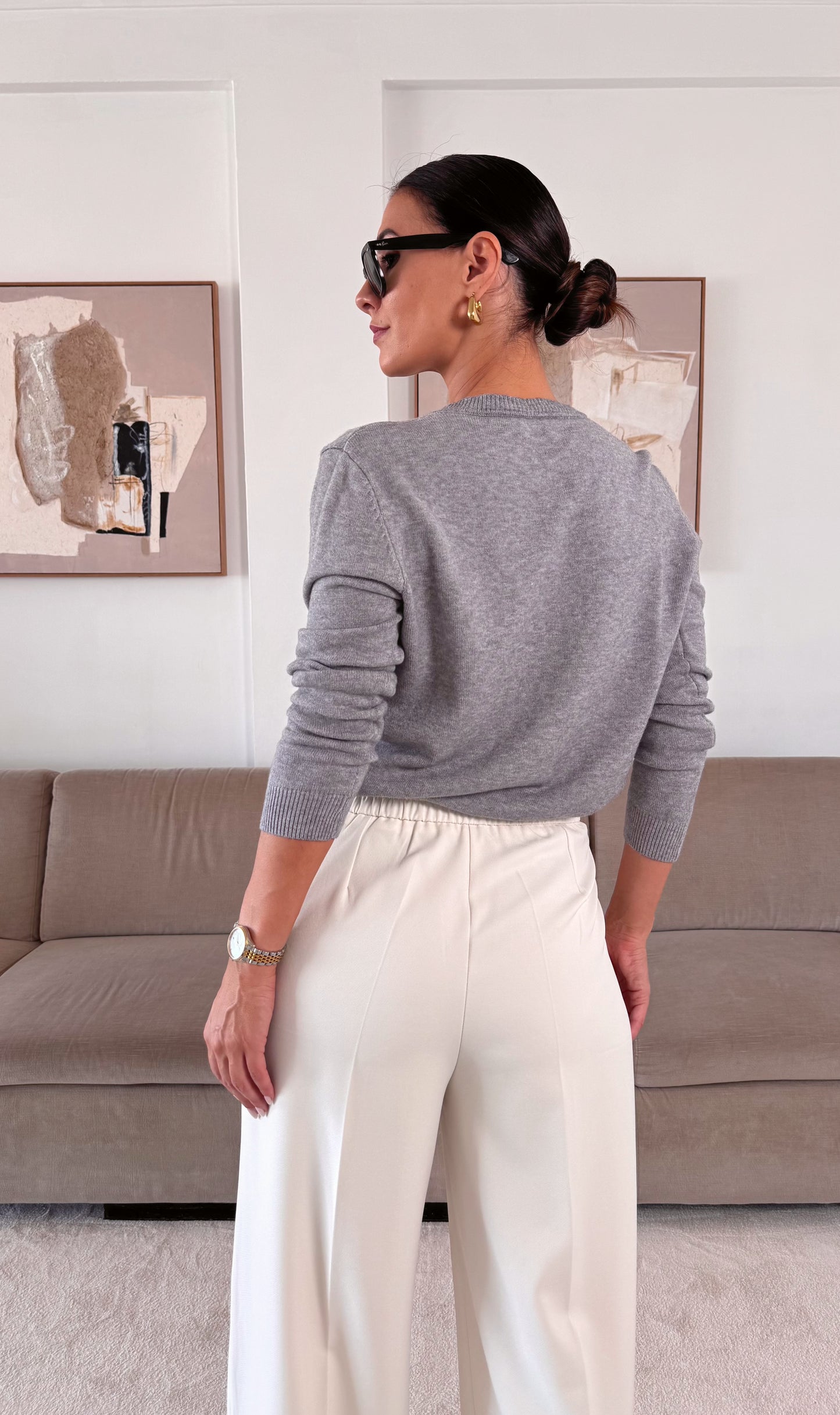 Camisola Malha Cinza