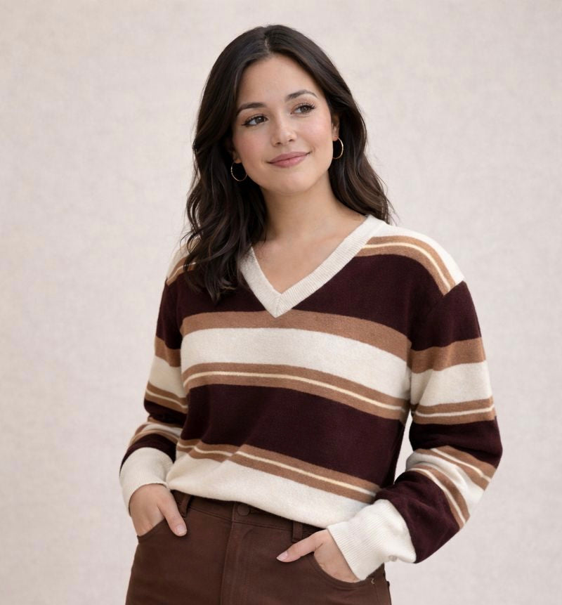 Cappuccino V-neck Sweater