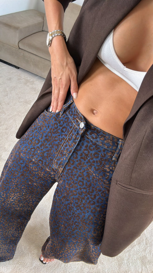 Pantalones globo con estampado aterciopelado