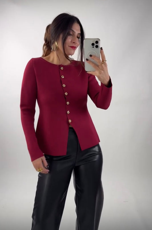 Stijlvolle gebreide jas