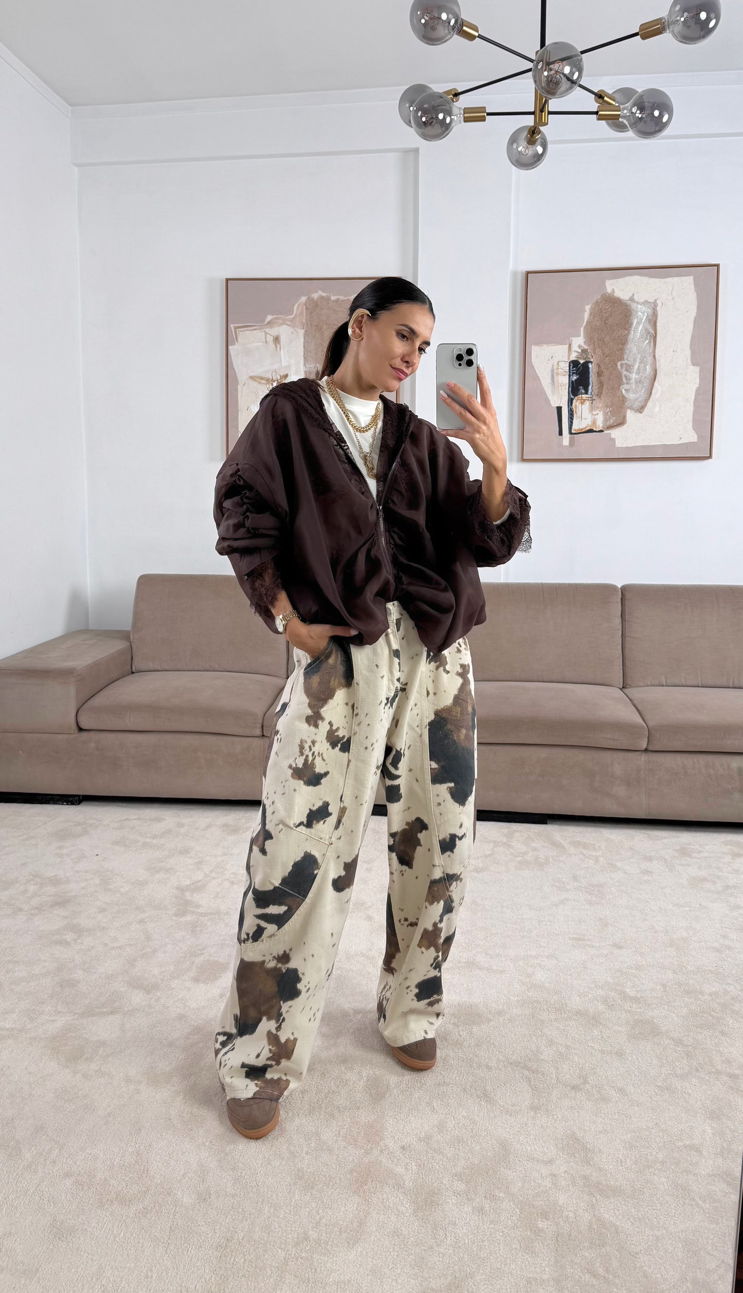 Bomber Renda Castanho