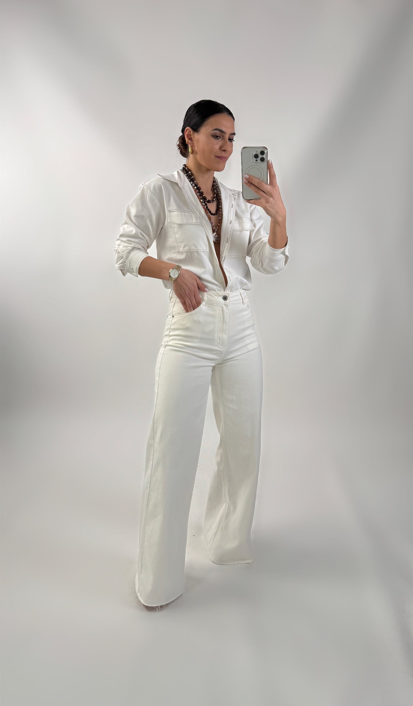 Jeans Denim Bianco