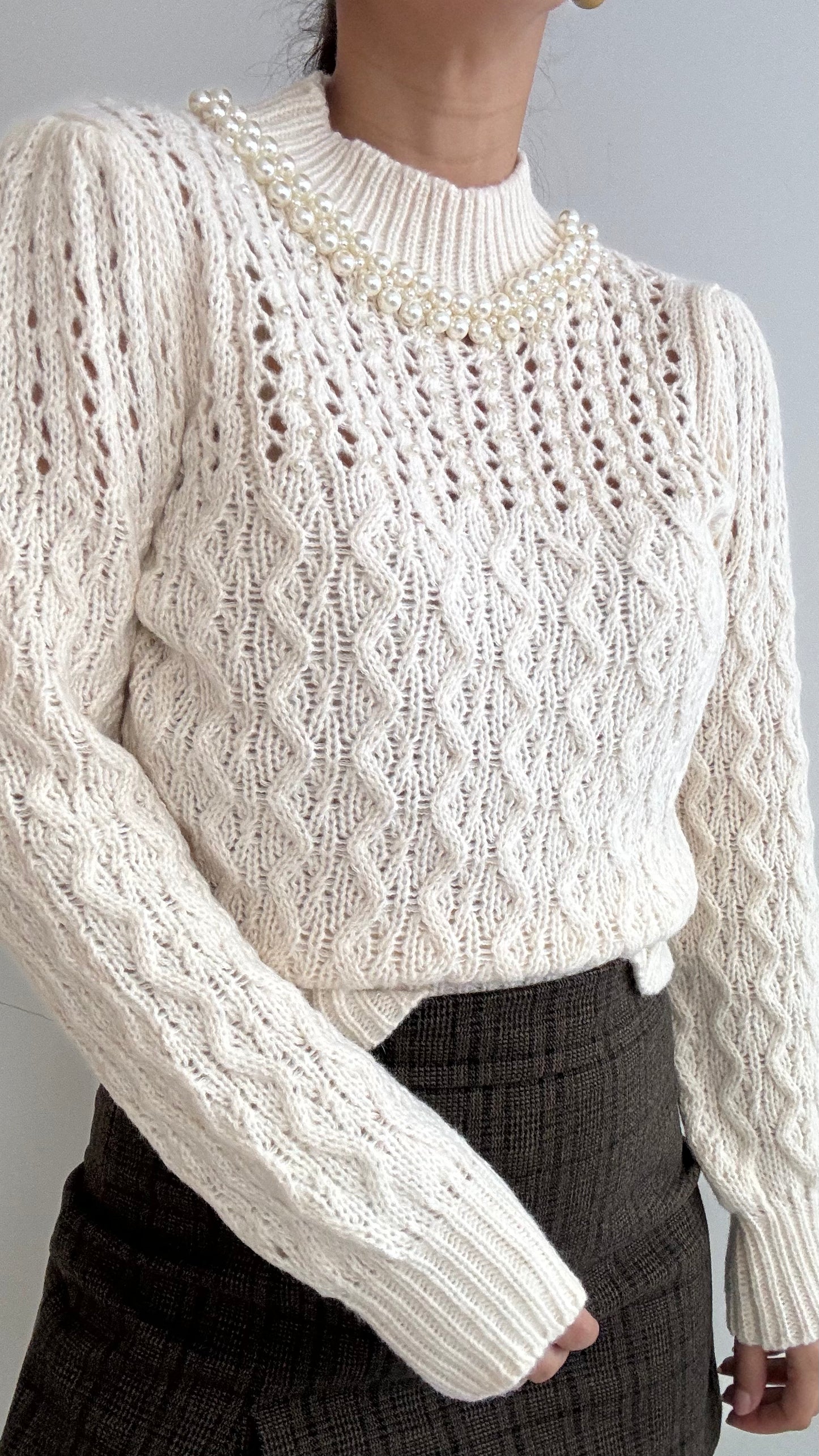 Pearl Mesh Sweater