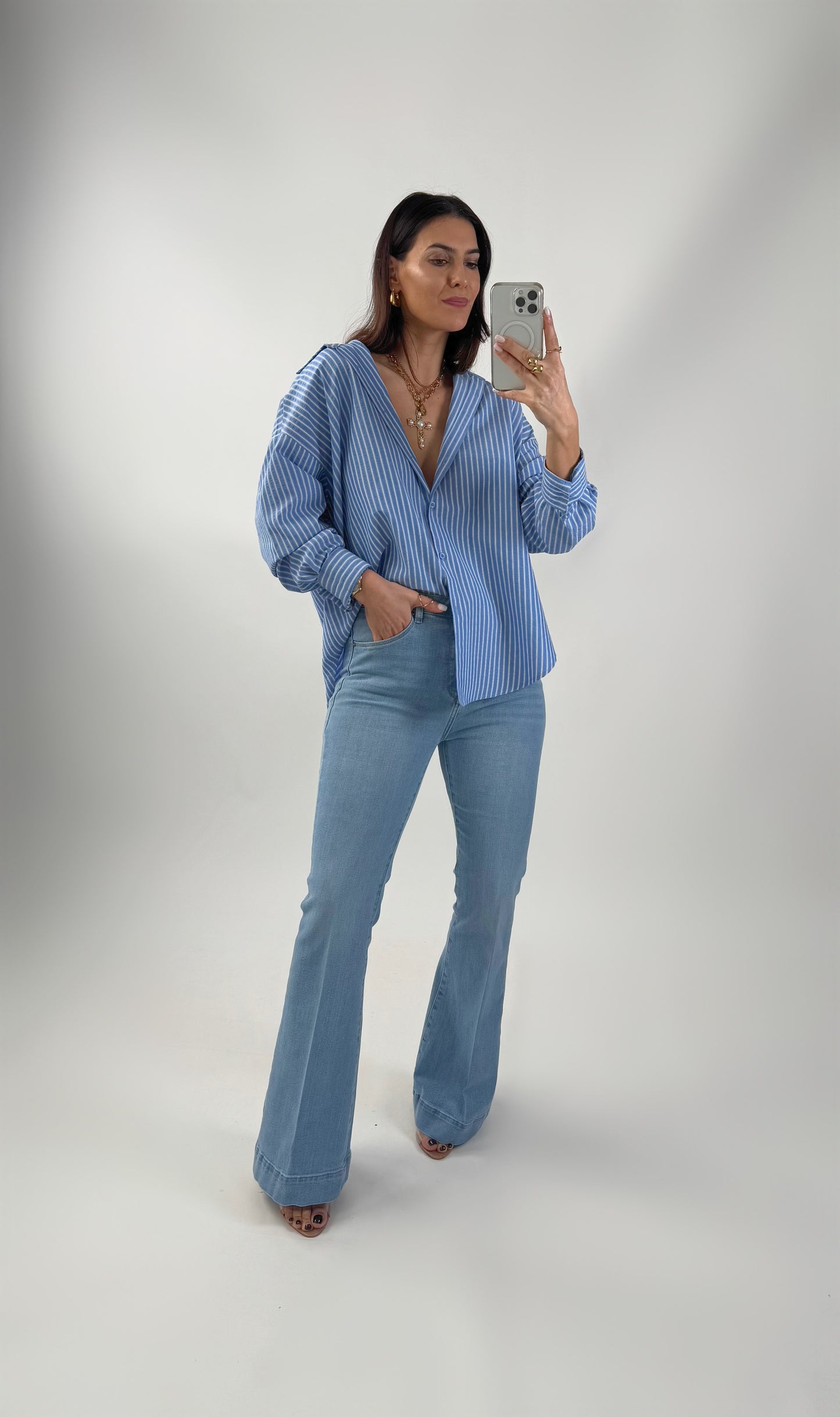 Camisa Listas Oversize