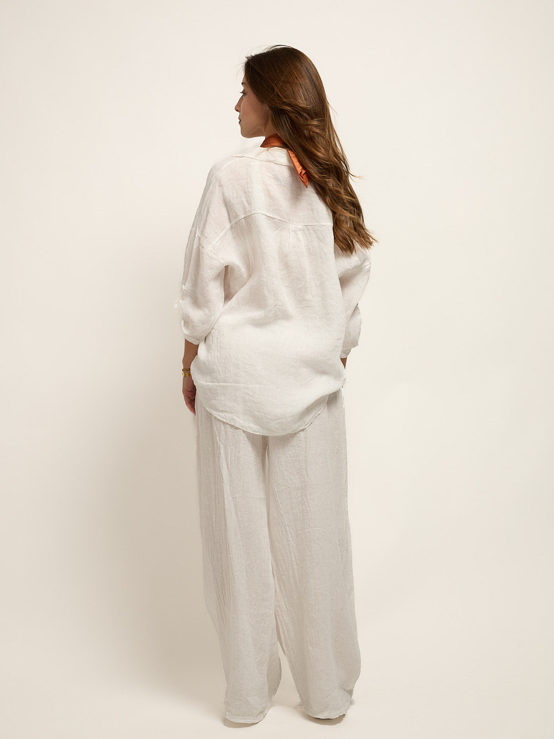 Conjunto Camisa Linho Branco