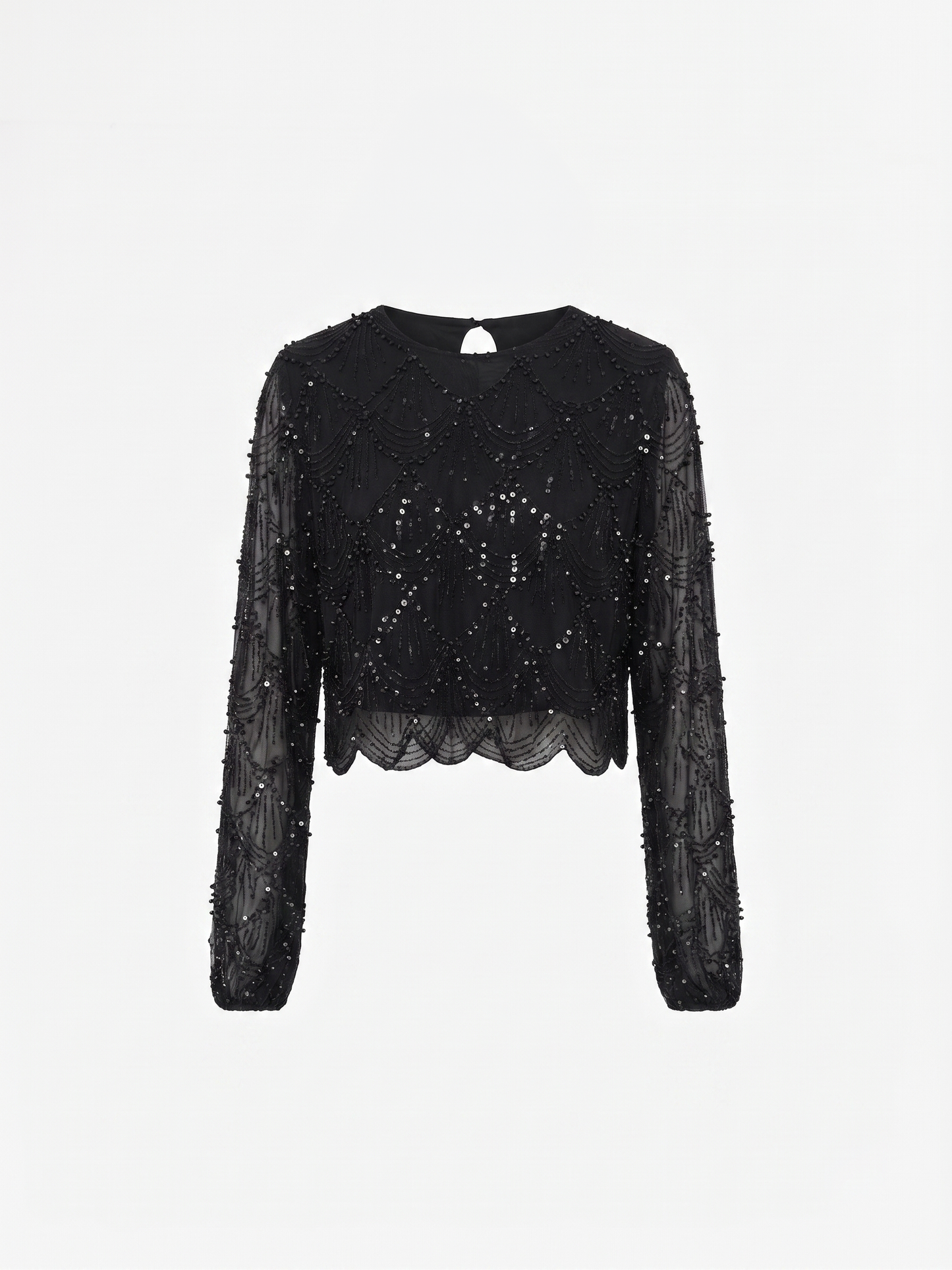 Camicetta nera con paillettes