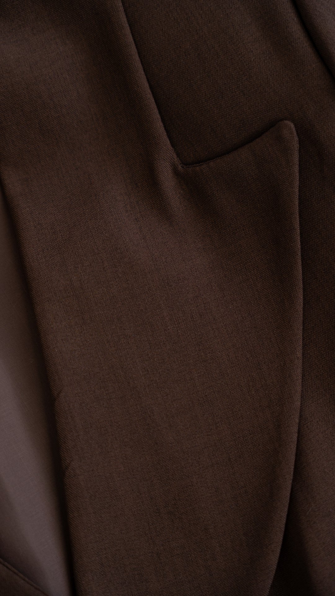 Brown Suit with Tie Detail