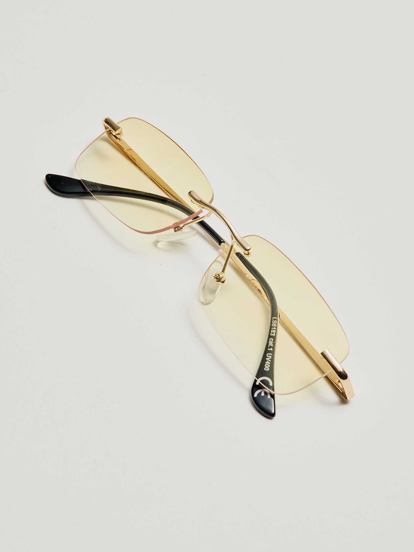 Óculos Retangulares Degradê Amarelo