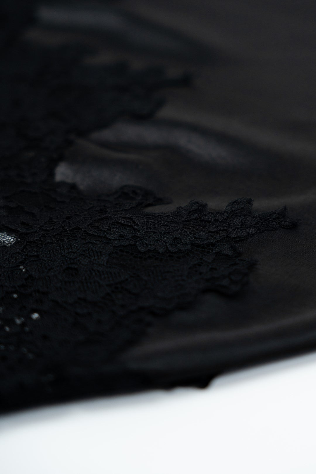 Black Satin Long Skirt