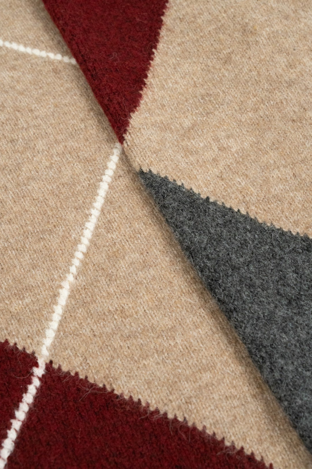 Camisola Malha Padrão Argyle Tom Bordeaux