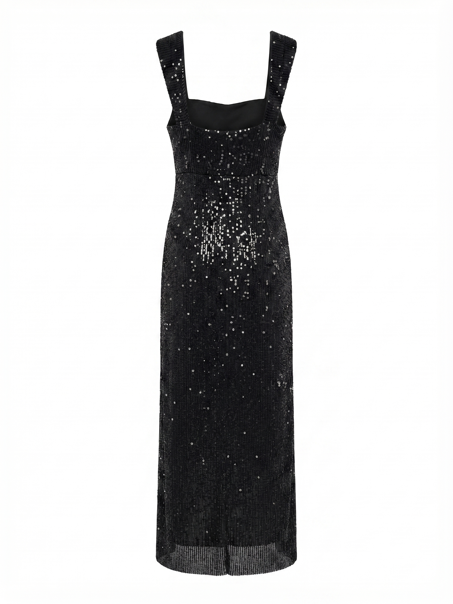 Vestido Midi Preto Lantejoulas