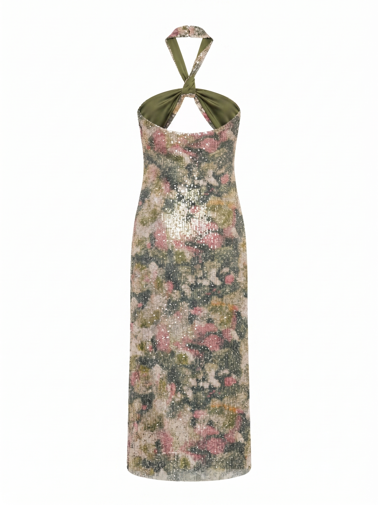 Vestido Midi Lantejoulas Verde