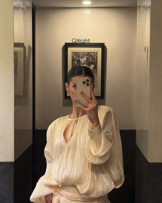 VESTIDO SUNFLOWER BEGE 1