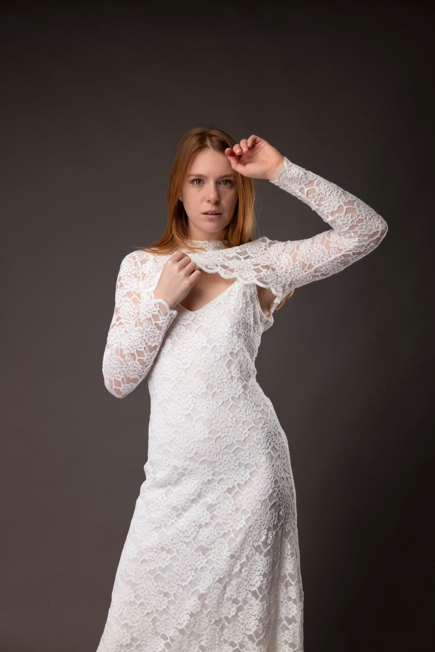 Vestido rosa (con abrigo)