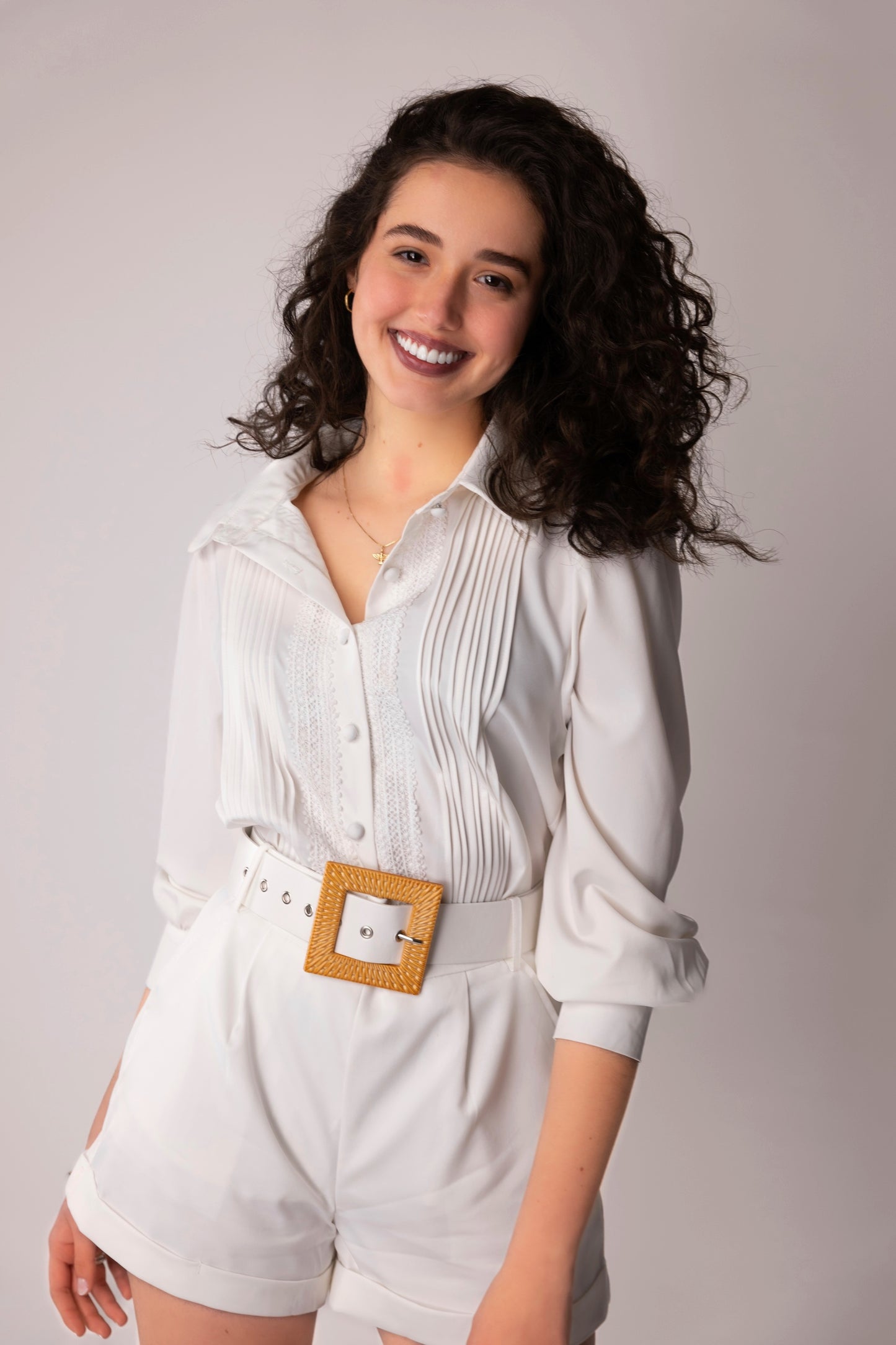 Conjunto Adele (pantalones cortos + camiseta + cinturón)