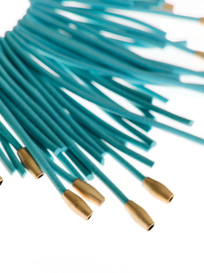 Colar Franjas Azul Turquesa