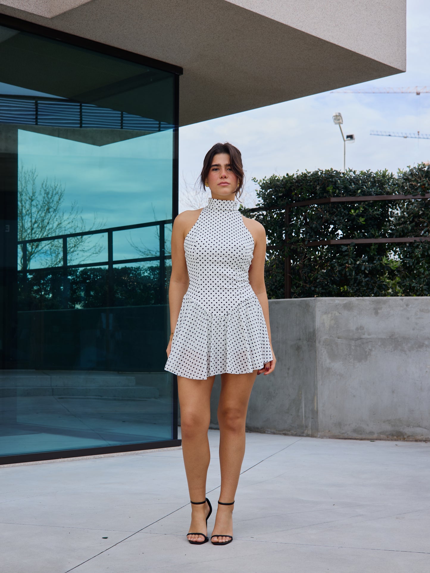 Vestido Padrão Bolas c/Forro Calção