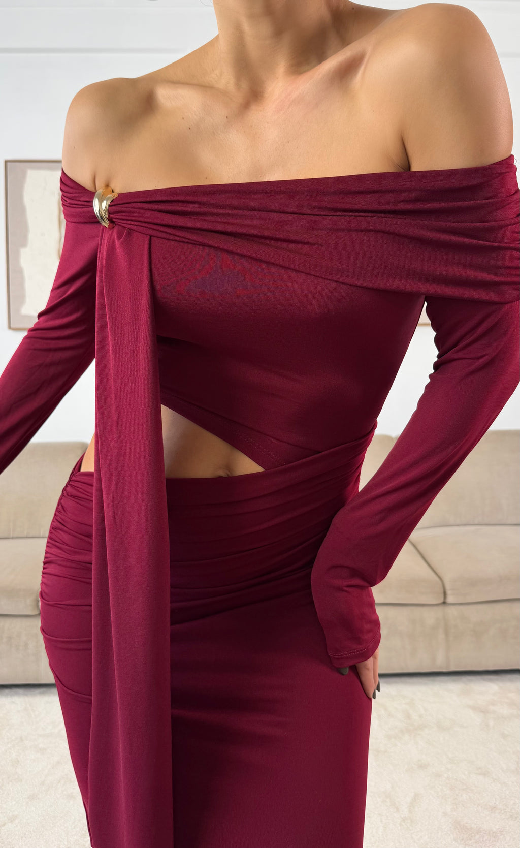 Vestido Comprido Vermelho Cherry