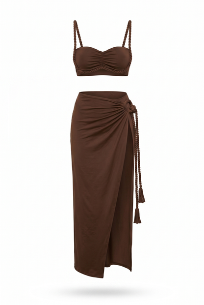 Conjunto 3 peças Castanho