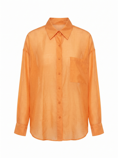 Camisa Organza Efeito Encerado