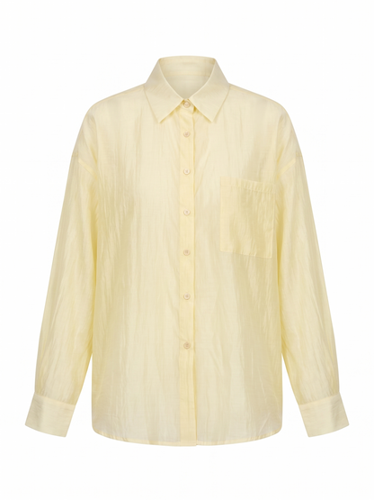 Camisa Organza Efeito Encerado