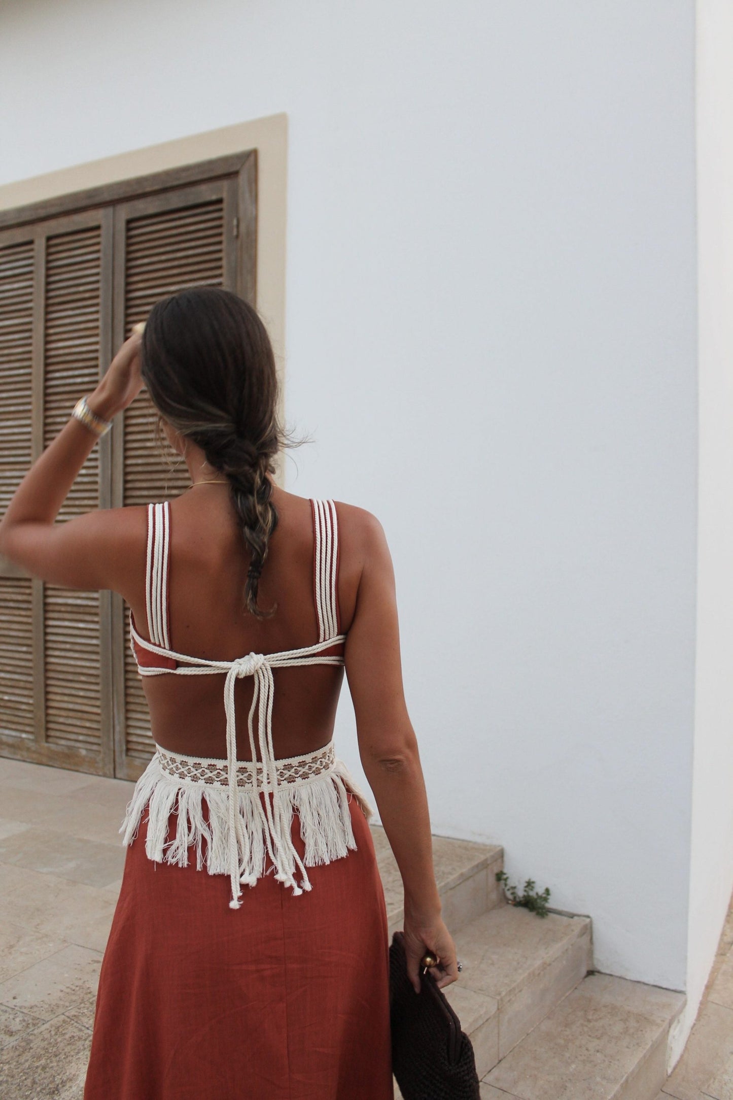 Trapani-Kleid Terrakotta