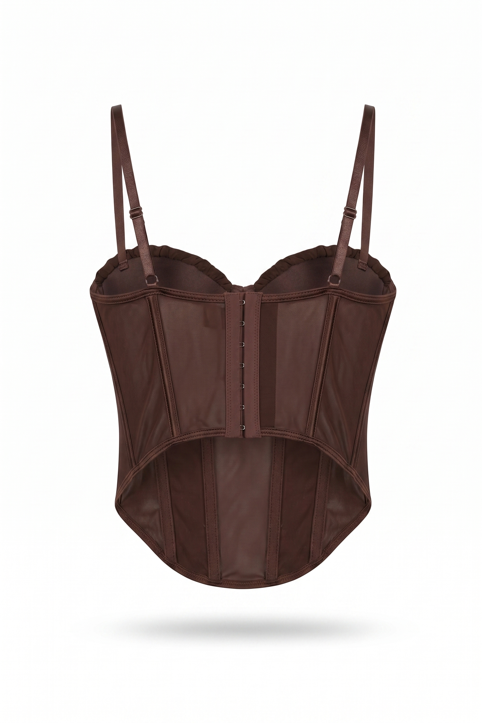 HAUT CORSET, STYLE CORSET-MARRON