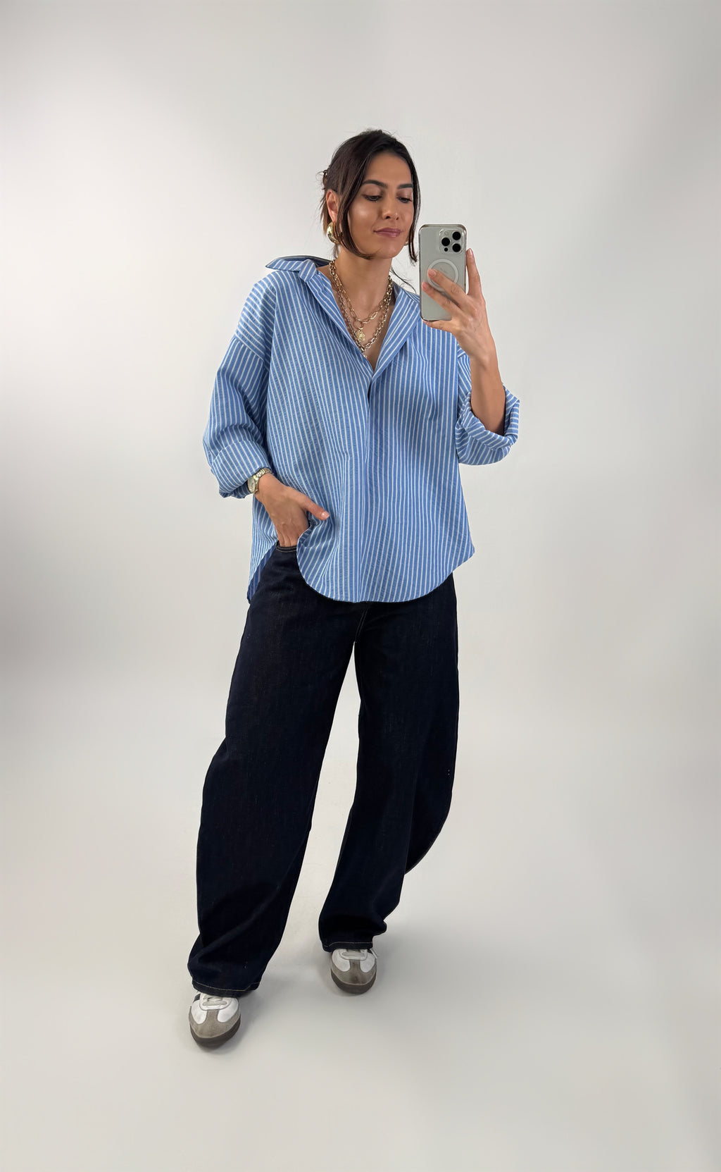 Camisa Listas Oversize