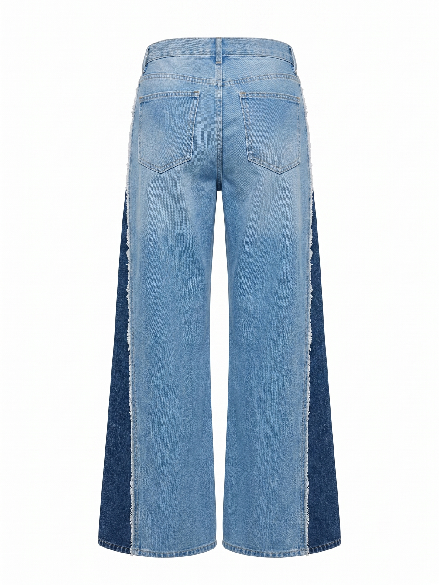 Jean à jambes larges avec détail latéral