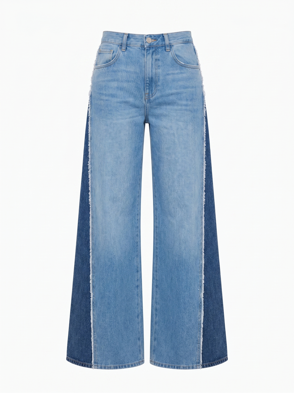 Jeans Wide Leg Detalhe Lateral