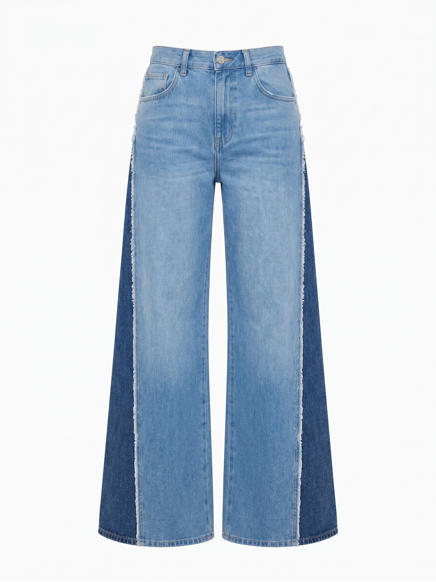 Jean à jambes larges avec détail latéral