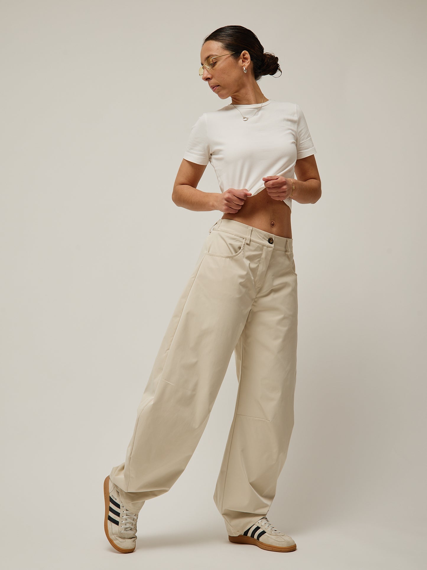 Calças Balloon Creme