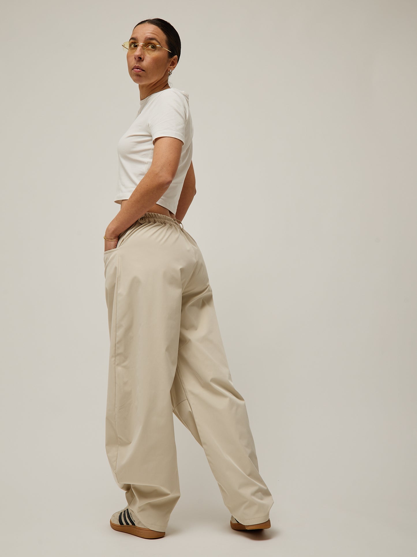 Calças Balloon Creme