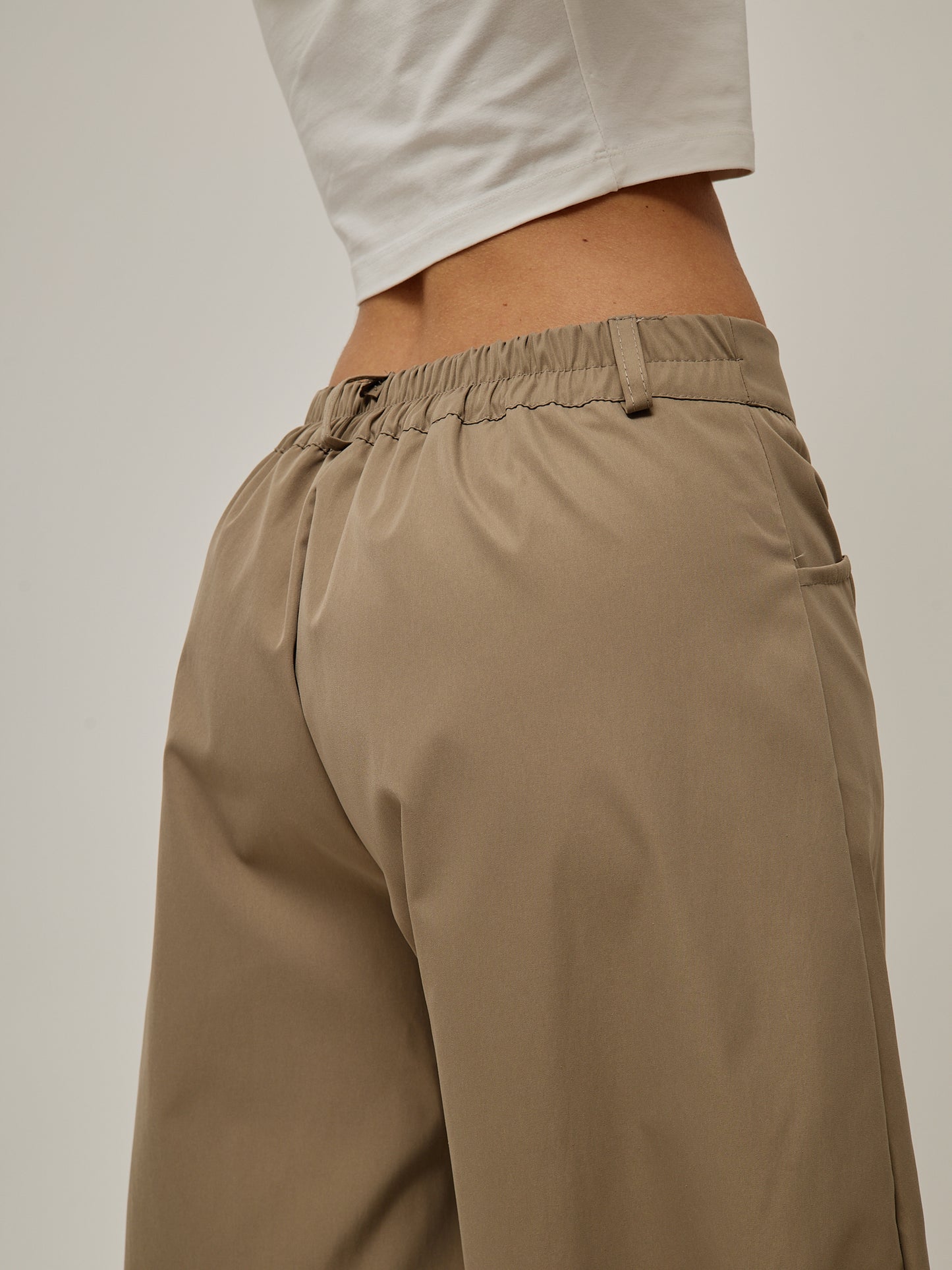 Calças Balloon Taupe