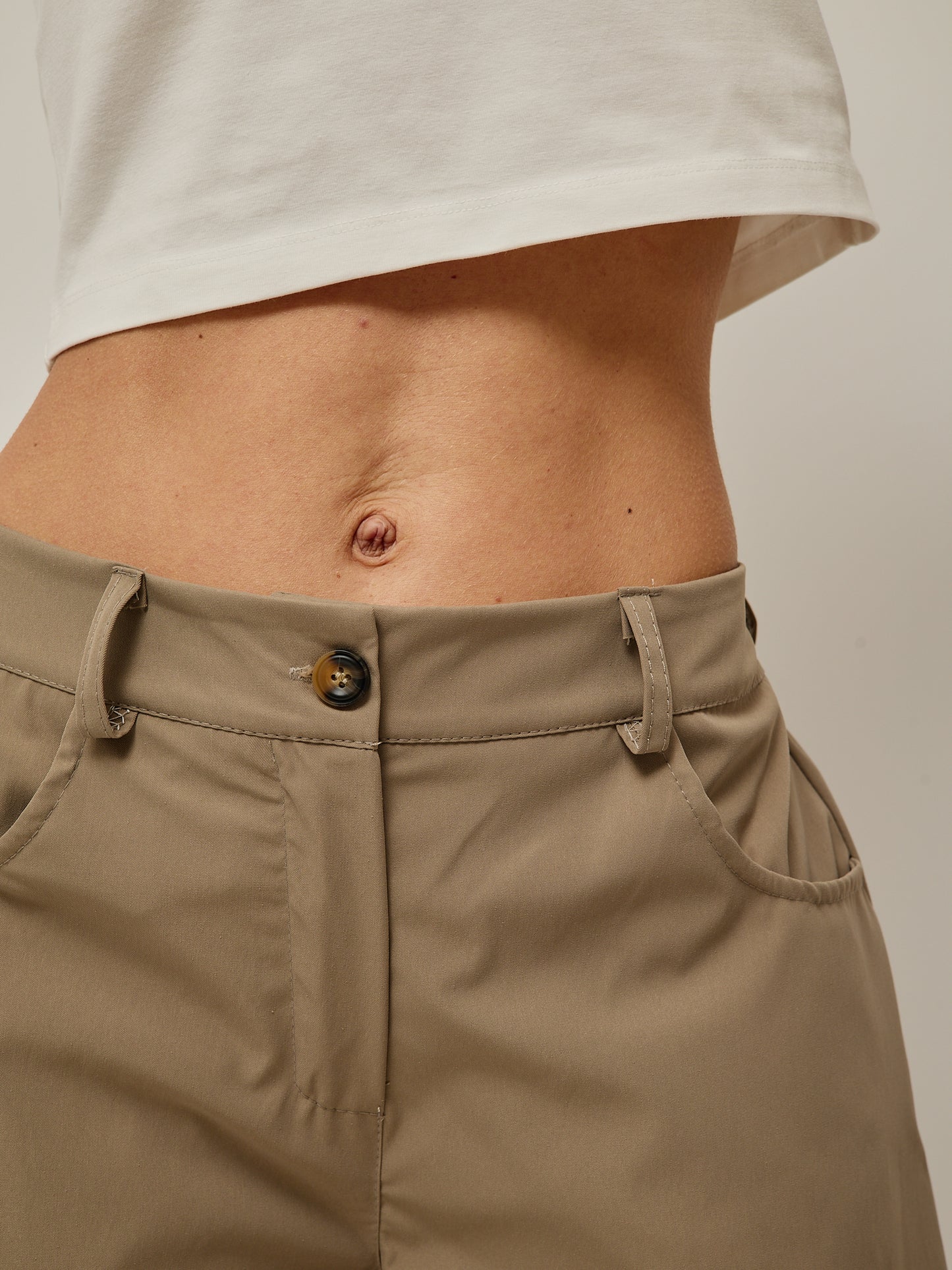 Calças Balloon Taupe