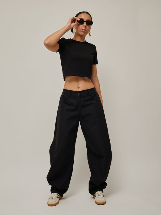 Calças Balloon Preto