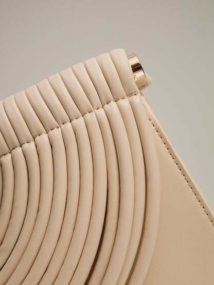 Mala Clutch Estruturada Creme