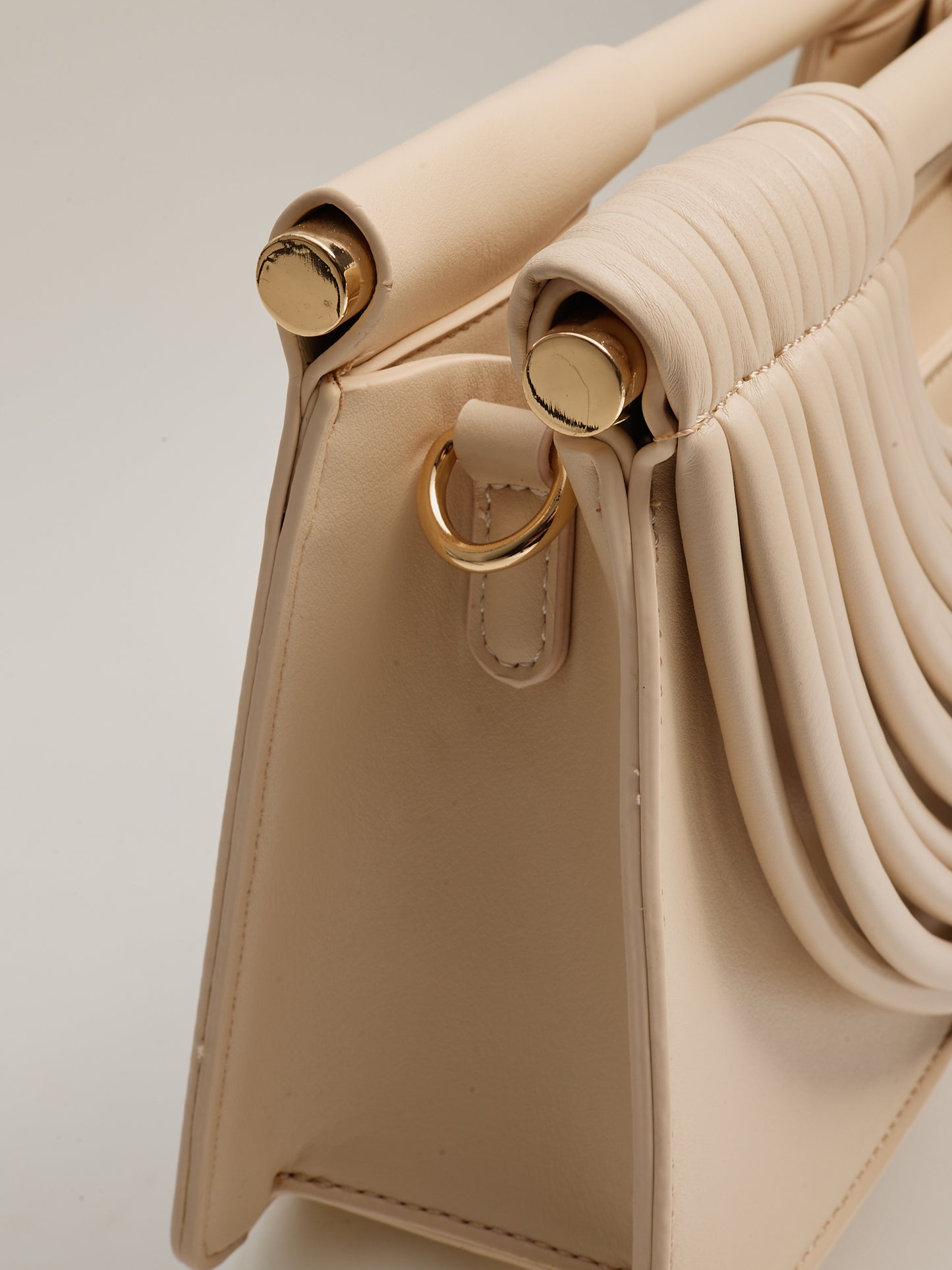 Mala Clutch Estruturada Creme