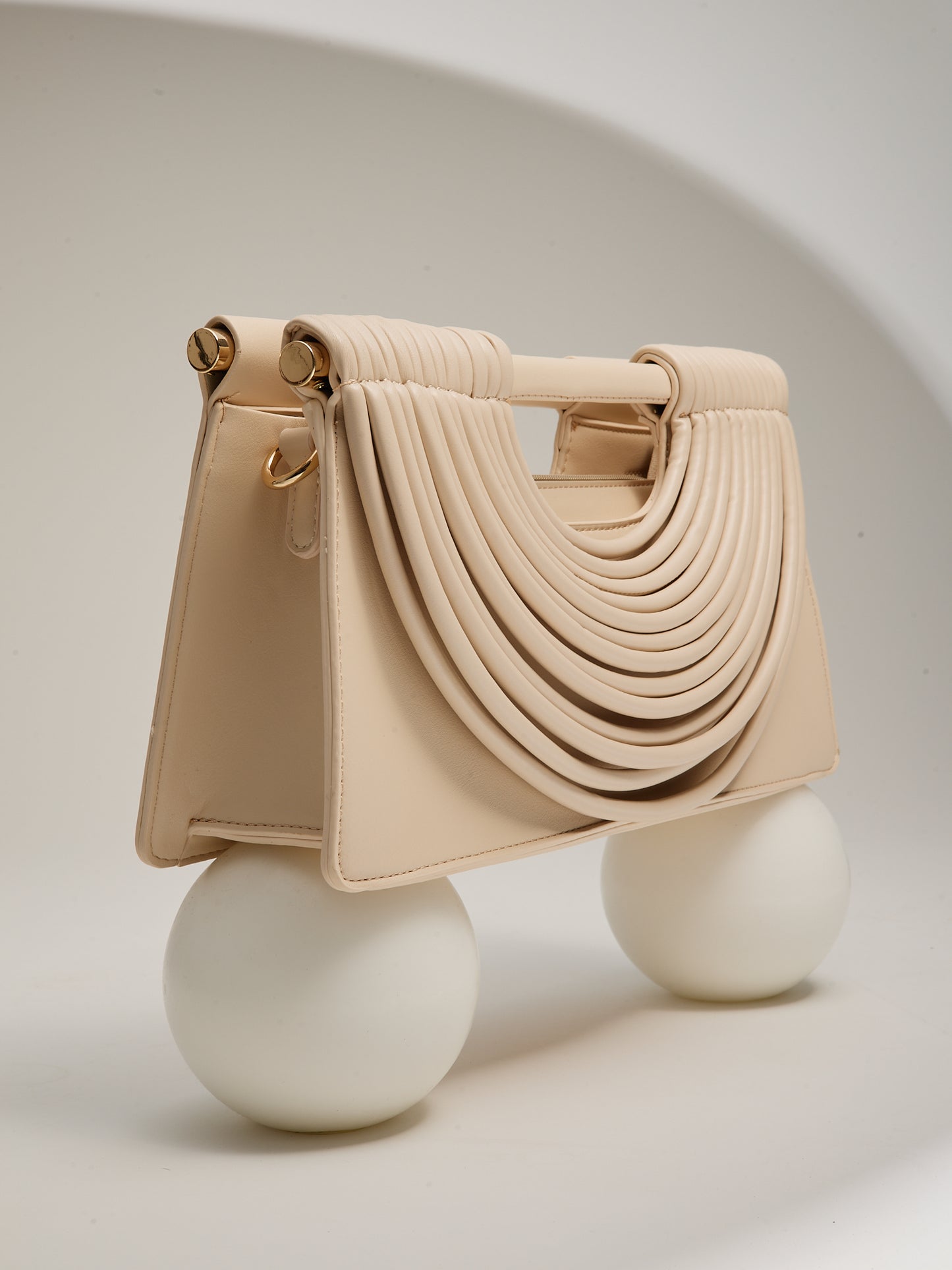 Mala Clutch Estruturada Creme