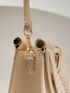 Mala Clutch Estruturada Creme