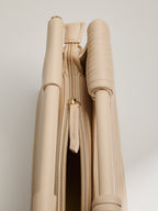 Mala Clutch Estruturada Creme