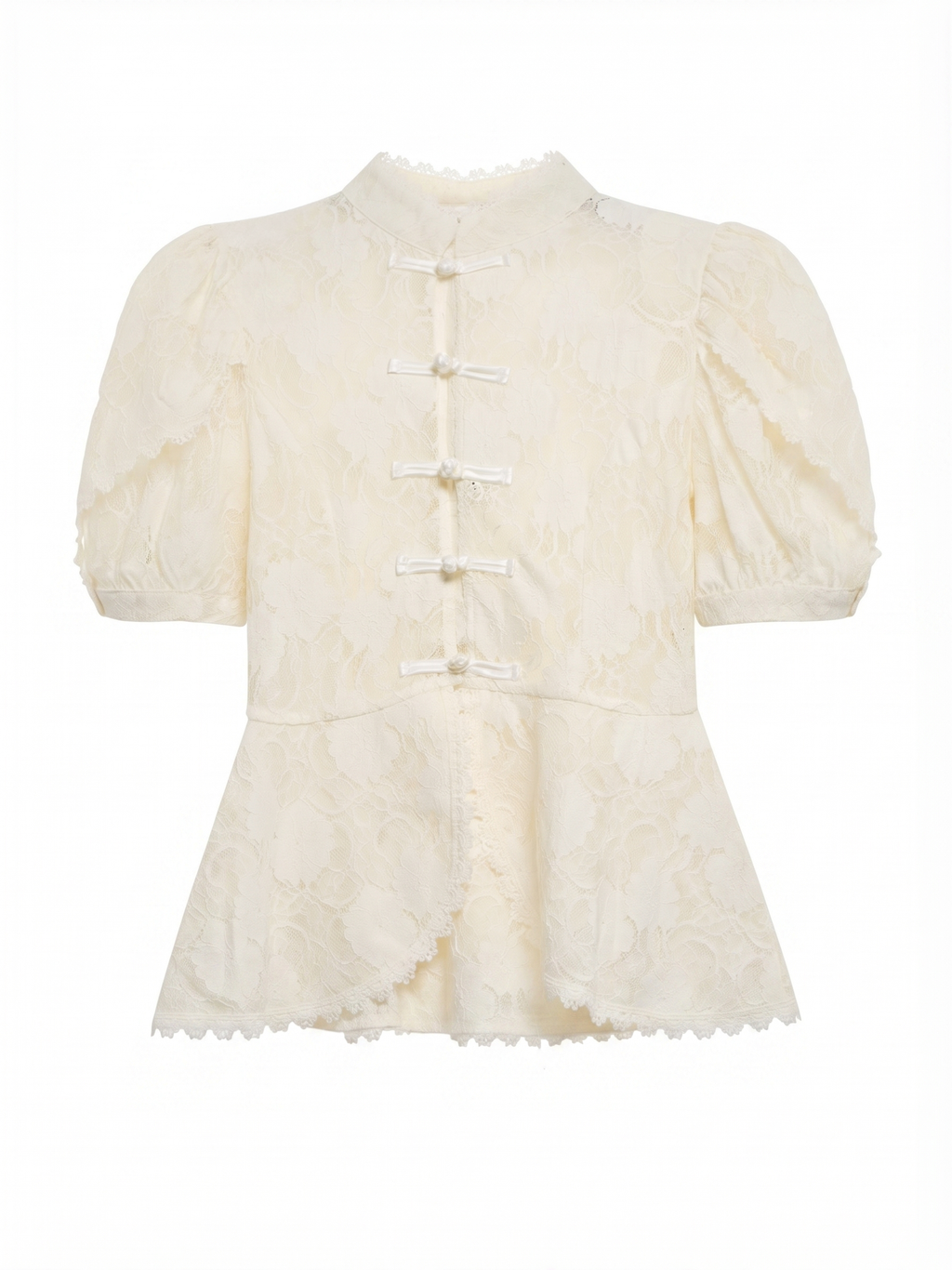 Blusa Manga Balão Renda