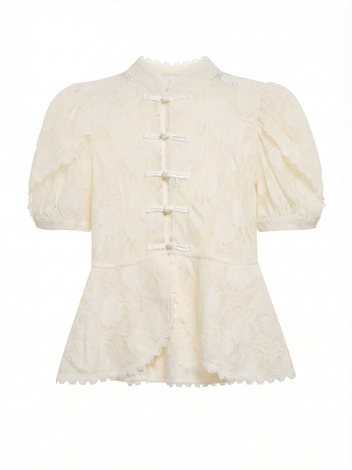 Blusa Manga Balão Renda