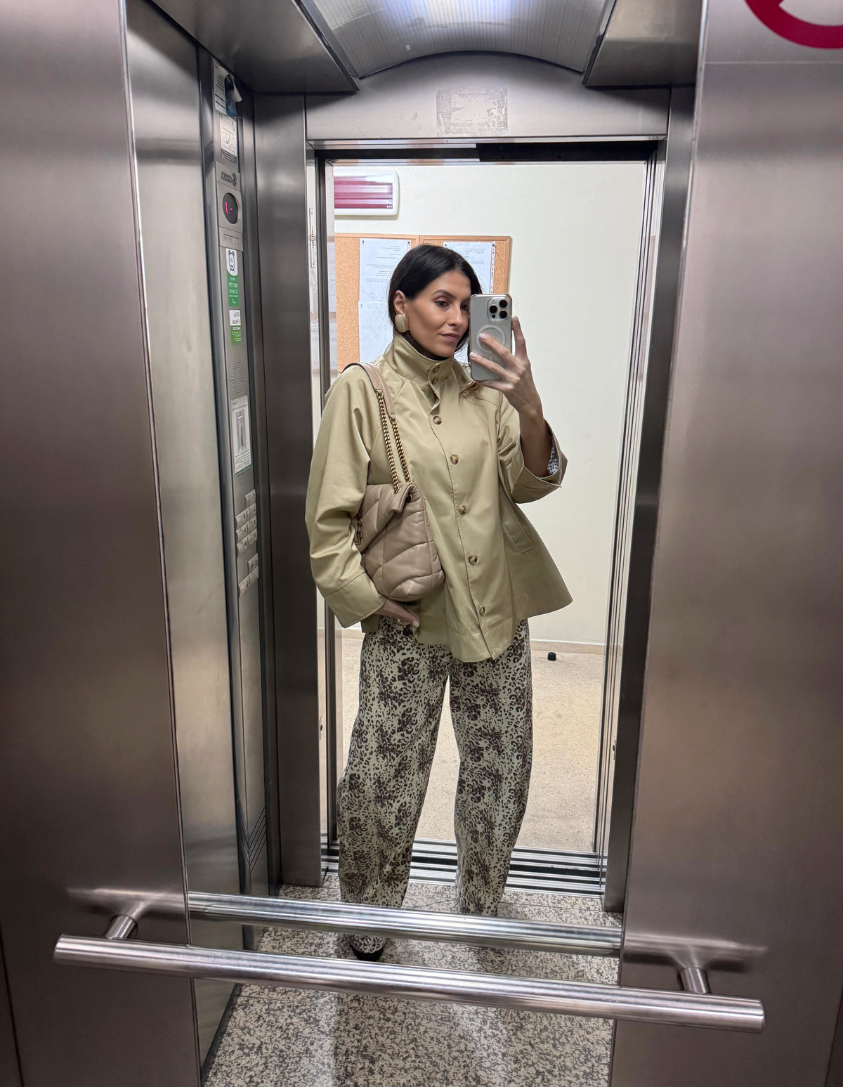 Midi Gabardine  Bege