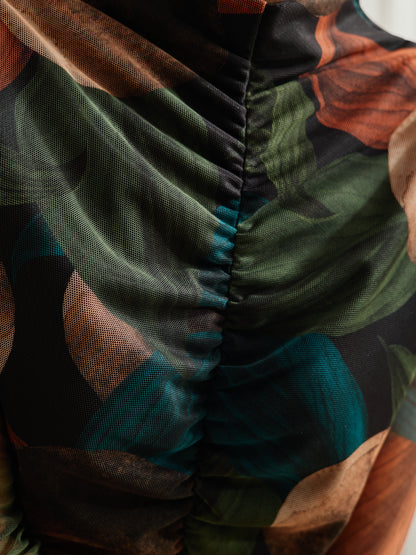 Camisola Transparência Costas Bolas