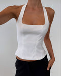 Top Corpetto con scollo all'americana