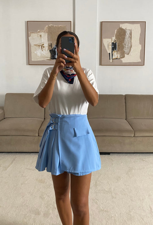 Baby Blue Skirt Shorts