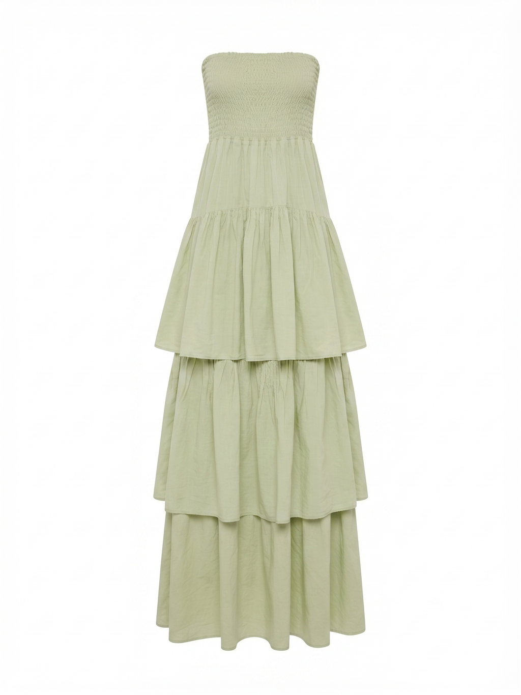 Vestido Folhos Verde